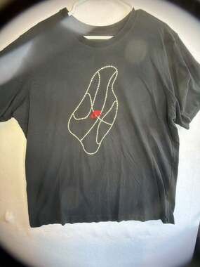Nike Dri-FIT Chain Swoosh Logo Graphic Black T-Shirt